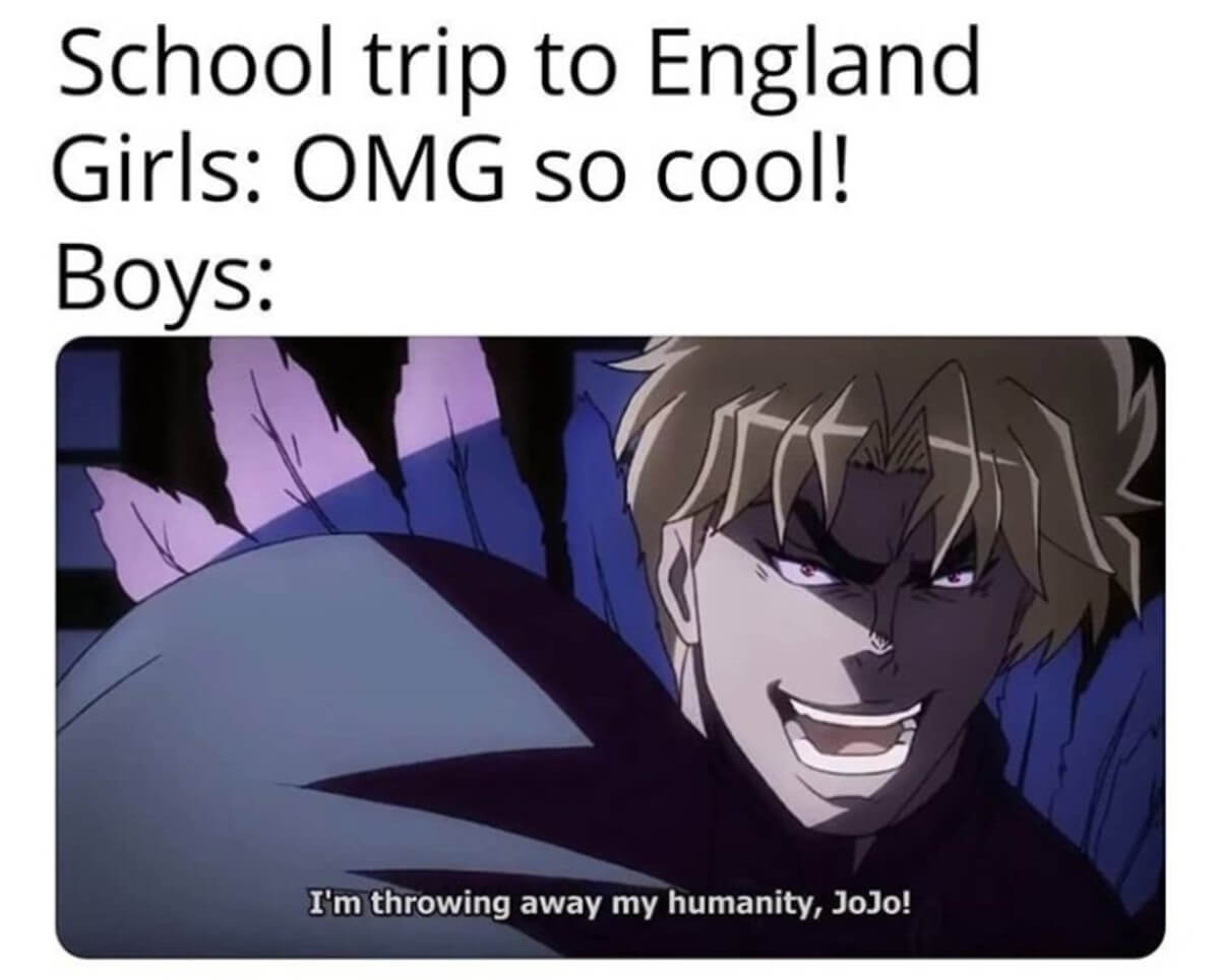 School trip to England be like