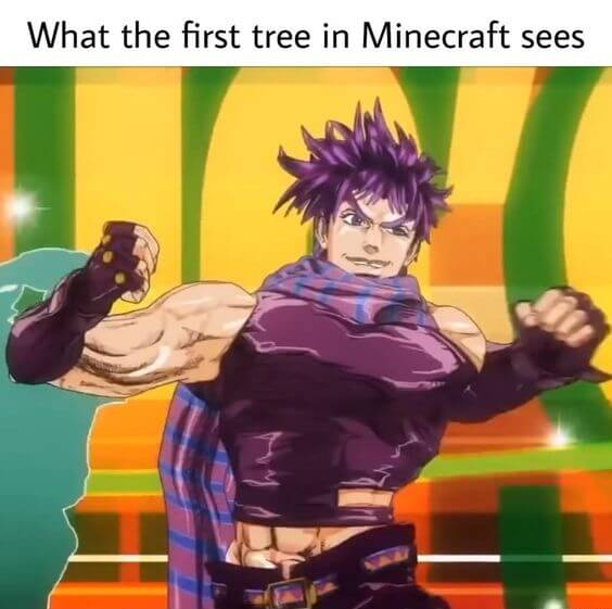 What the first tree in Minecraft sees