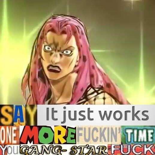 Say it just works one more time.